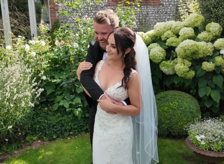 Newly wed husband and wife